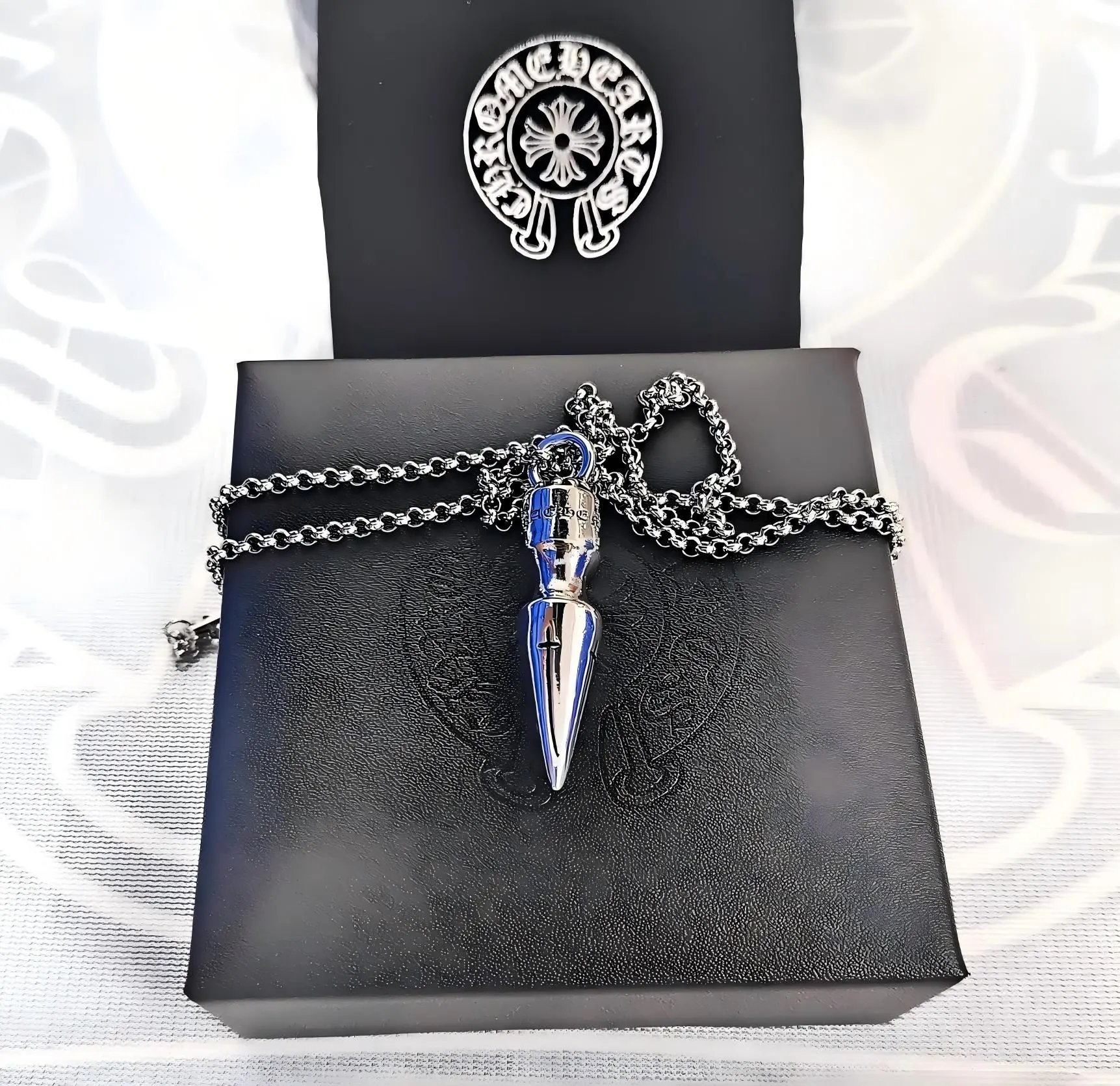 Large Bullet with Pearl Chain
