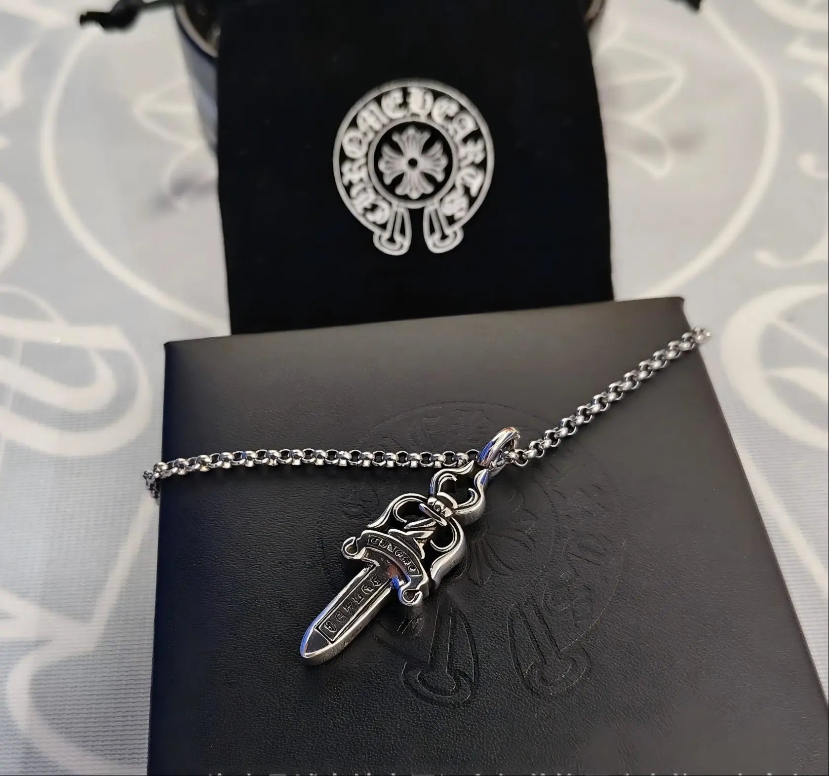 Small Sword with Pearl Chain