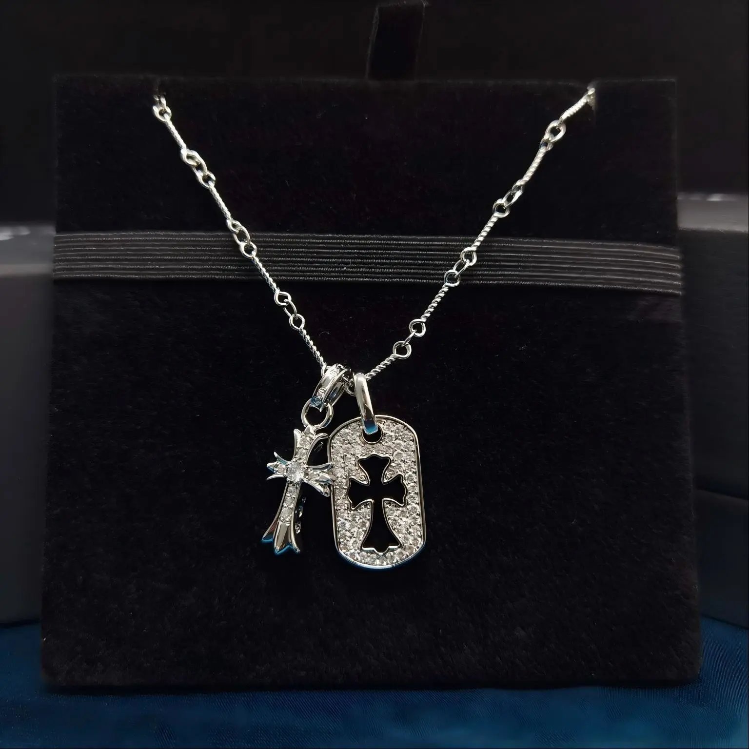 Full Diamond Military Flower Cross
