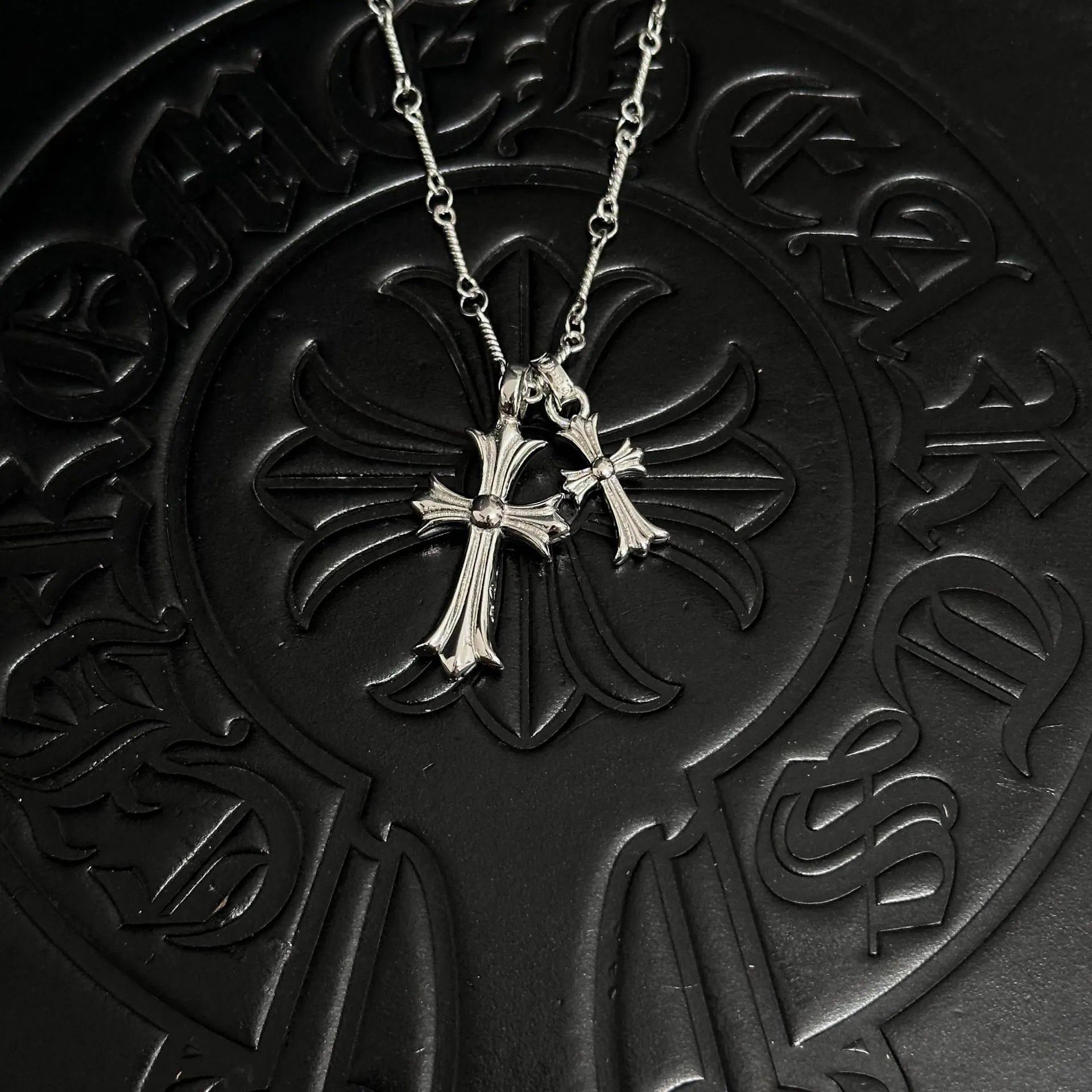 Bamboo Link Chain/Silver No Diamond