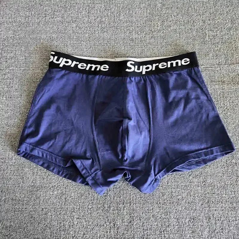 Supreme Underwear Cotton Boxer Briefs Navy