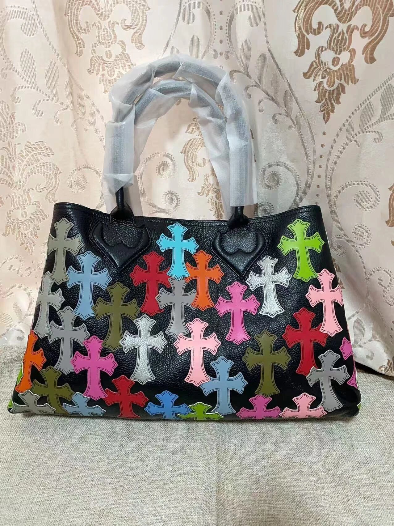 Chrome Hearts Cross Embellished Shoulder Bag Black Multicolor - 4