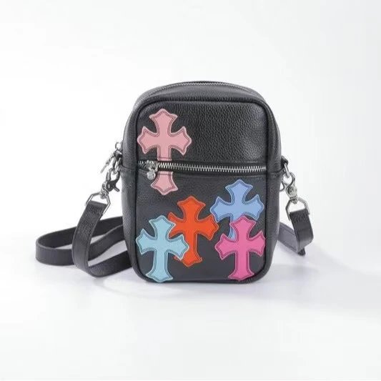 Chrome Hearts Cross Embellished Shoulder Bag Black Multicolor - 3
