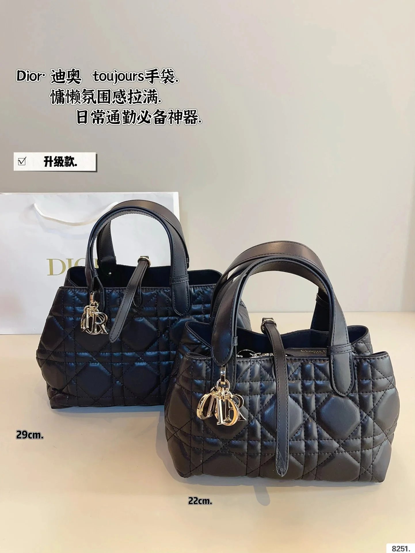 黑白手袋 sise（22*13*14）