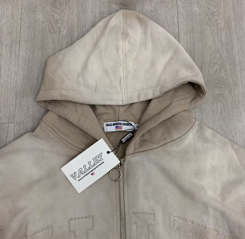 Unbranded Hoodies & Sweatshirts Zip-Up Hooded Sweatshirt with Embossed Graphic and Striped Sleeves image 11