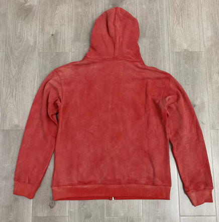 Unbranded Hoodies & Sweatshirts Zip-Up Hooded Sweatshirt with Embossed Graphic and Striped Sleeves image 5