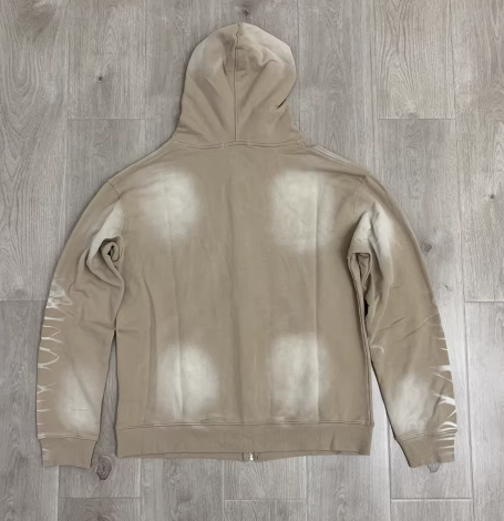 Unbranded Hoodies & Sweatshirts Zip-Up Hooded Sweatshirt with Embossed Graphic and Striped Sleeves image 12