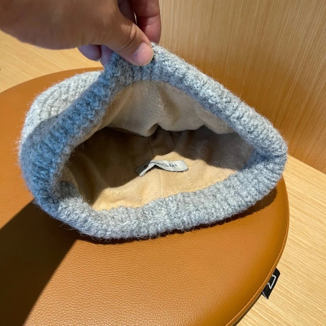 Winter Knit Wool Beanie Earflap Hat Warmth Charcoal Gray - Gallery Image 4 - Detailed View