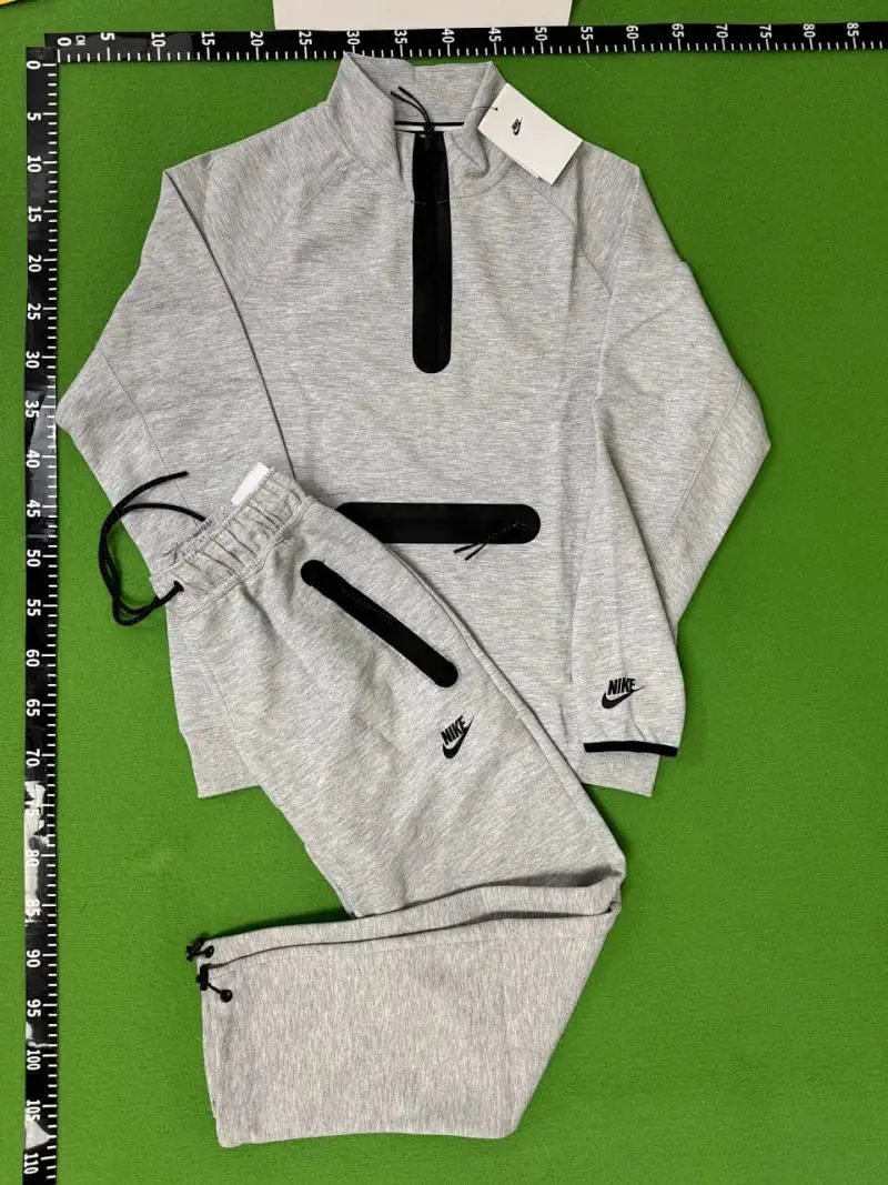 Nike Tracksuits Hooded zip-up tracksuit — Nike Gray Tech Suit 2