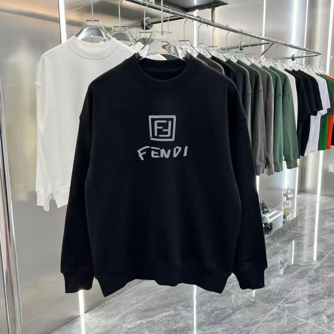 Fendi Logo Graphic Print White Hoodie - 4