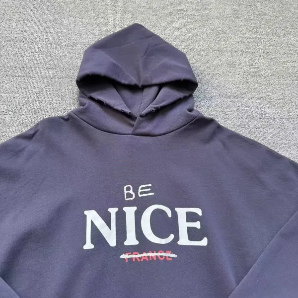 Design Be Nice France Hoodie Black Hoodie - 5