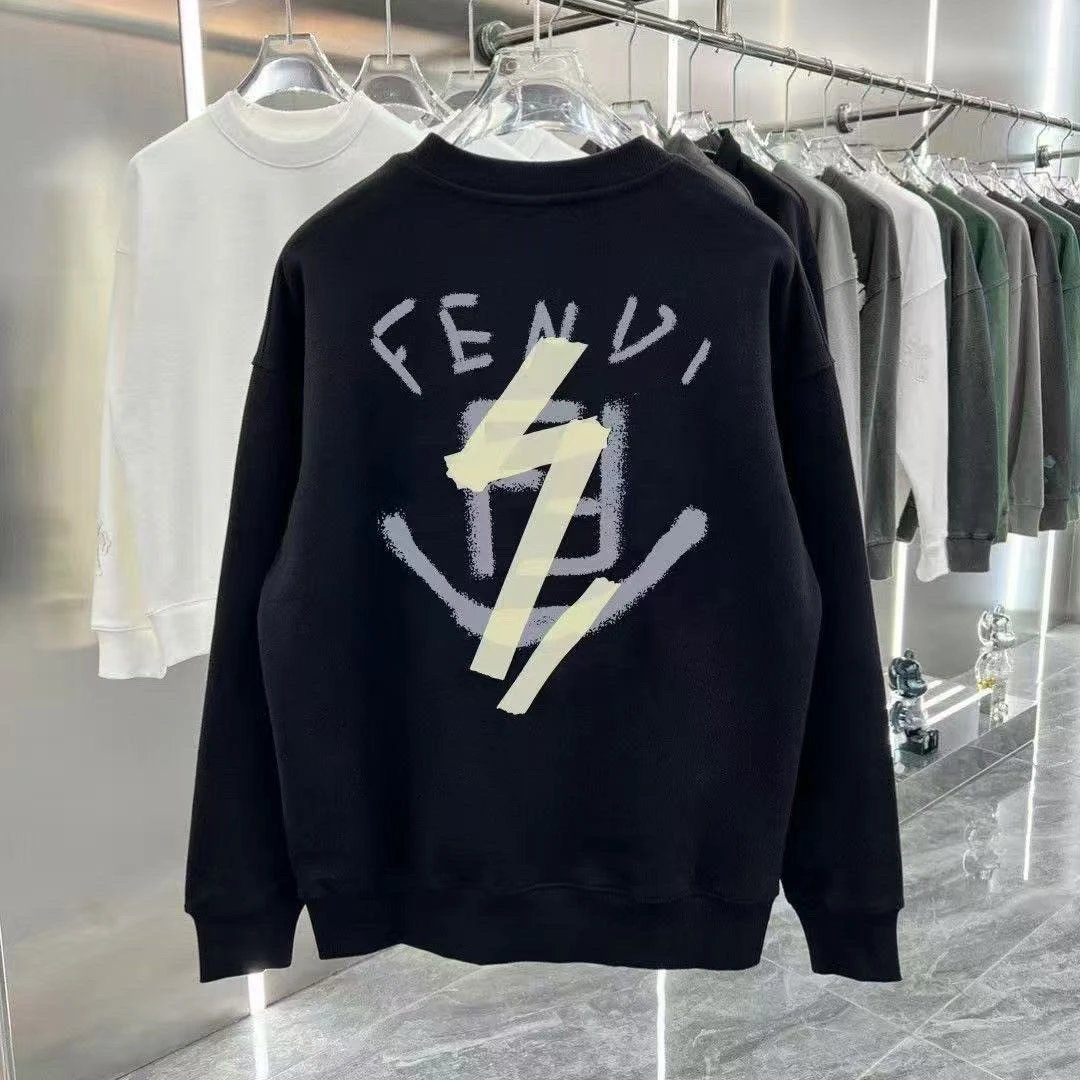 Fendi Logo Graphic Print White Hoodie - 2