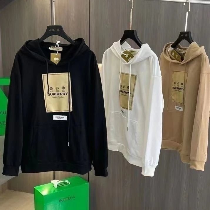 Burberry Logo Patch Hoodie Beige Hoodie - 2