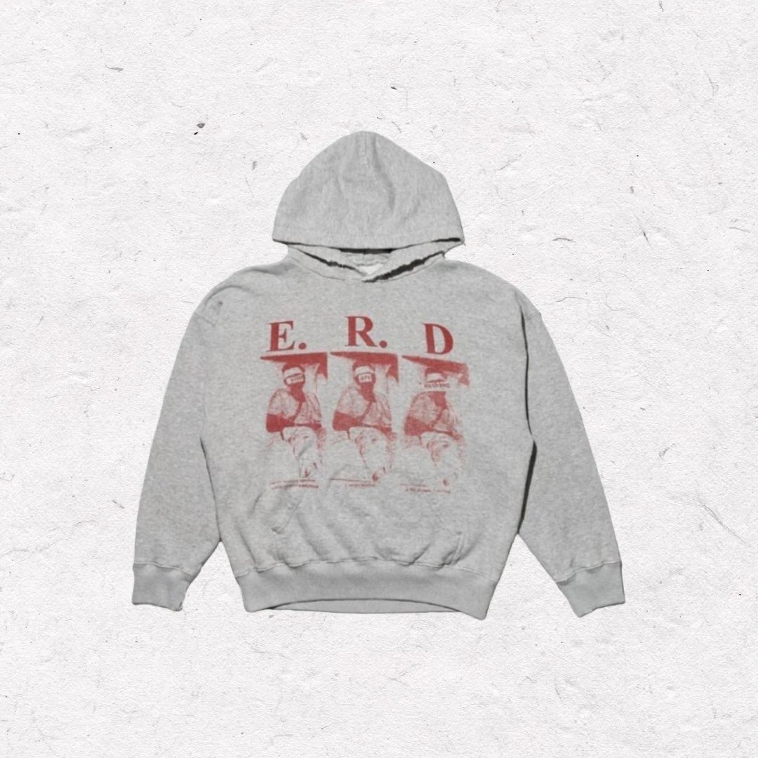 ERD 51 Faded Bandage Portrait Hoodie Limited Edition