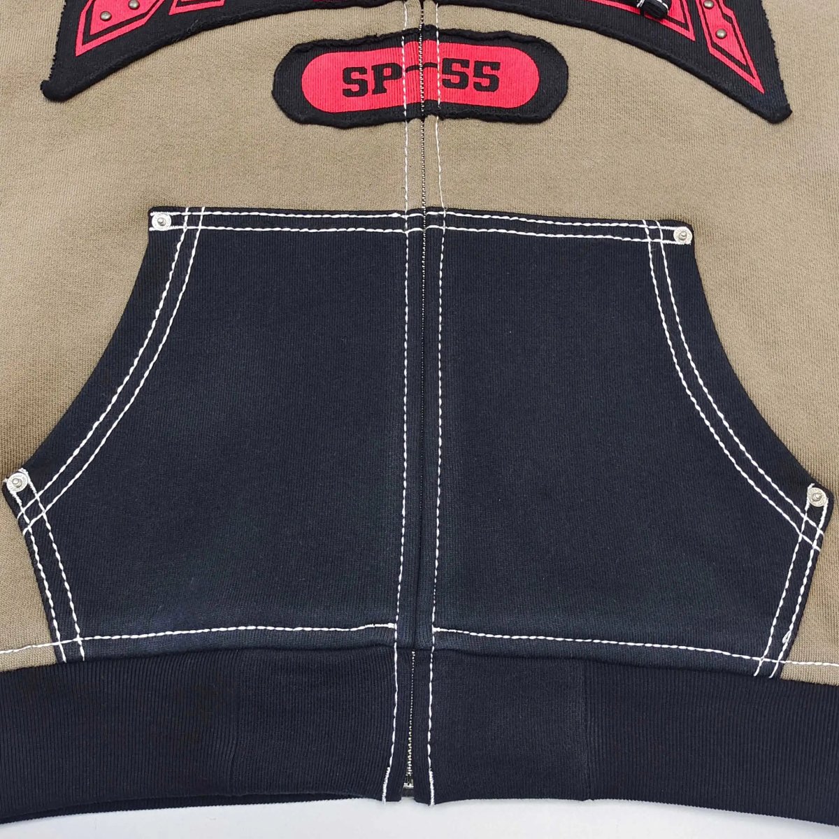 Design Spider SP-55 Arch Logo Zip-Up Hoodie Black Yellow Hoodie product detail 11 in Litbuy spreadsheet finds