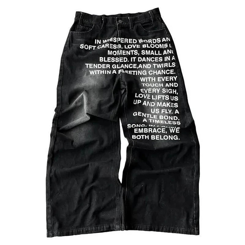 Letter Denim Jeans