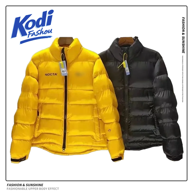 Winter flat nylon cotton clothes, thick bread clothes, stand collar cotton clothes, men's loose cotton clothes, hook up clothes, hair