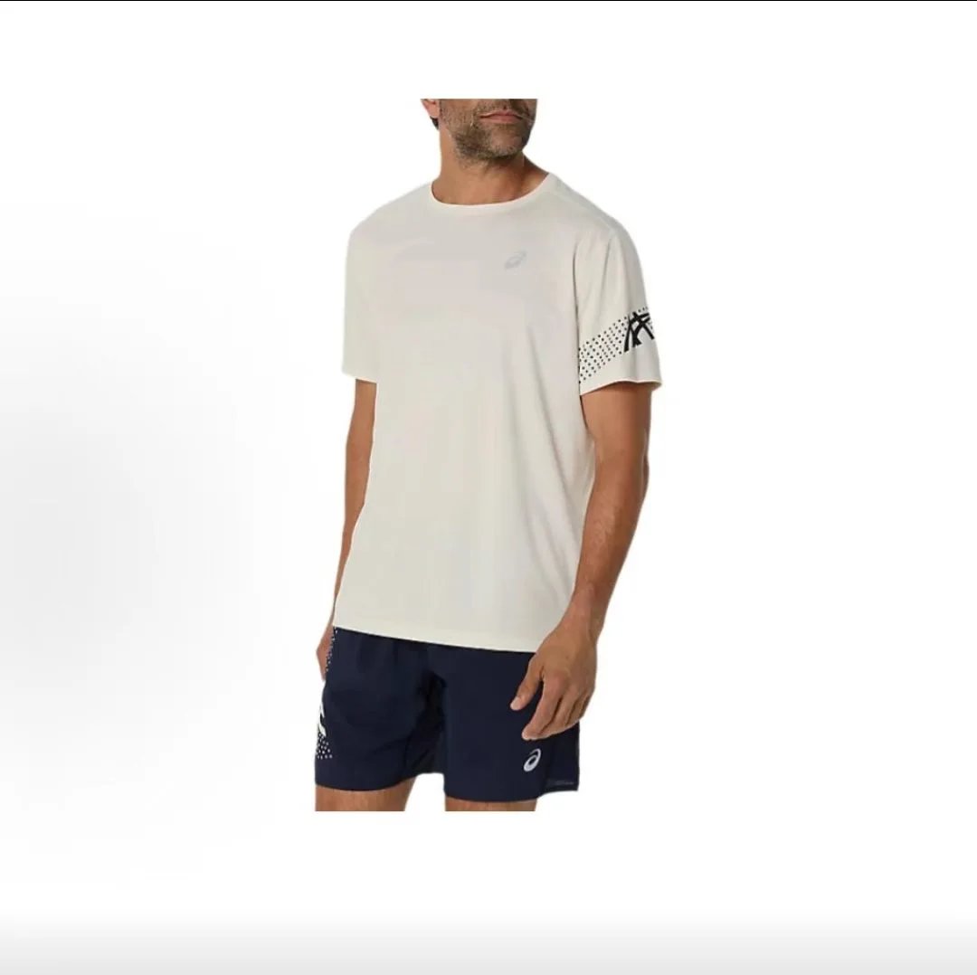 White Short Sleeve + Navy Shorts