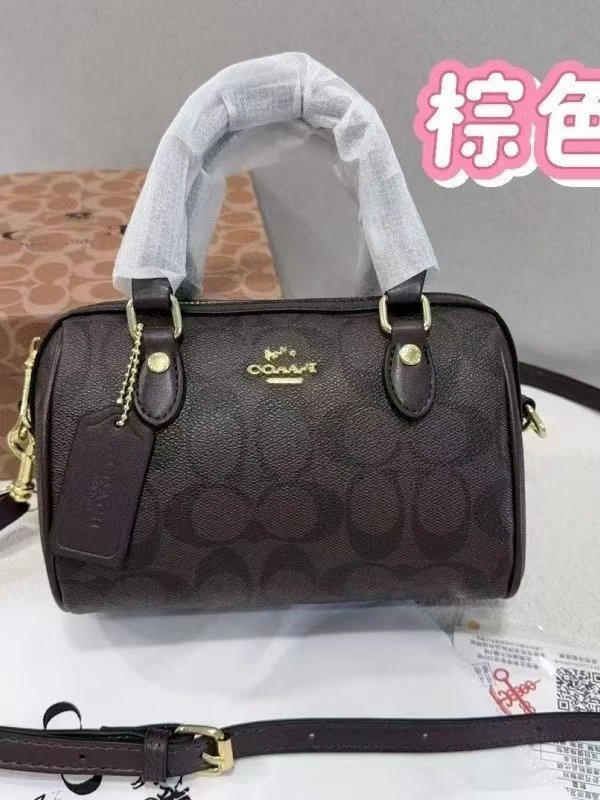Coach Rowan Satchel Mini Signature Canvas Brown