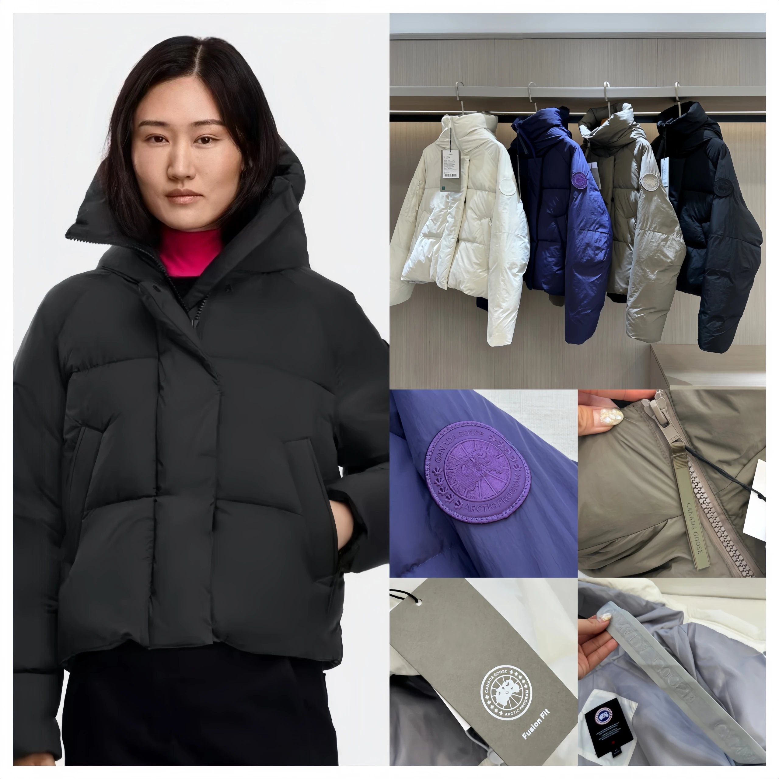 CANADA GOOSE 加拿大鹅Chilliwack女士短款羽绒面包服！短款落肩面包羽绒款，衣长落在腰线附近，自带拉高比例的效果，没有紧绷束缚感，上身会自然形成圆润柔充绒鼓感