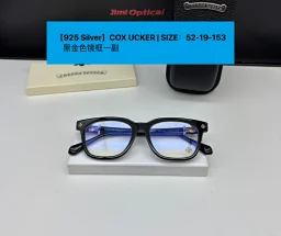 thumbnail for jimi004 + a pair of frames + a pair of prescription lenses + [925 Silver] COX UCKER black gold (Zeiss 1.6 A series aspherical single vision resin lenses lotus film formation) +3538****538