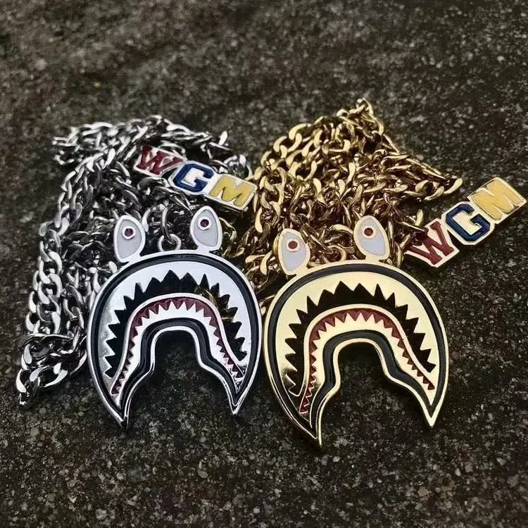 Tide Shark Two tone Necklace