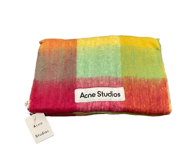Acne Studios Scarves Brushed Color-Block Scarf product detail image 5