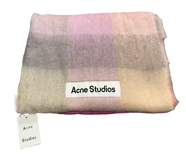 Acne Studios Scarves Brushed Color-Block Scarf product detail image 9