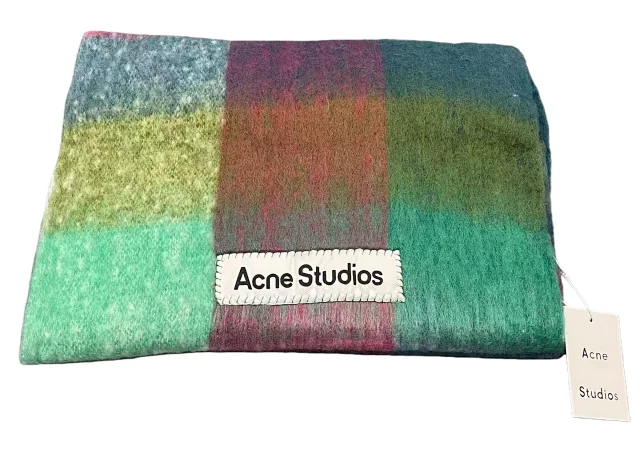 Acne Studios Scarves Brushed Color-Block Scarf product detail image 6