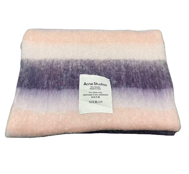 Acne Studios Scarves Brushed Color-Block Scarf product detail image 8