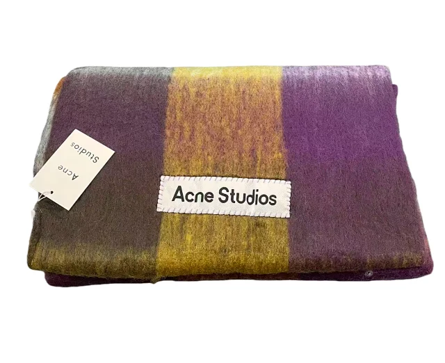 Acne Studios Scarves Brushed Color-Block Scarf product detail image 7