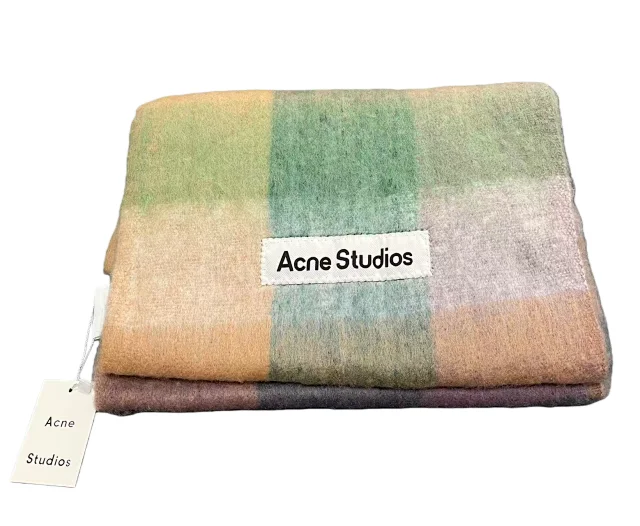 Acne Studios Scarves Brushed Color-Block Scarf product detail image 11