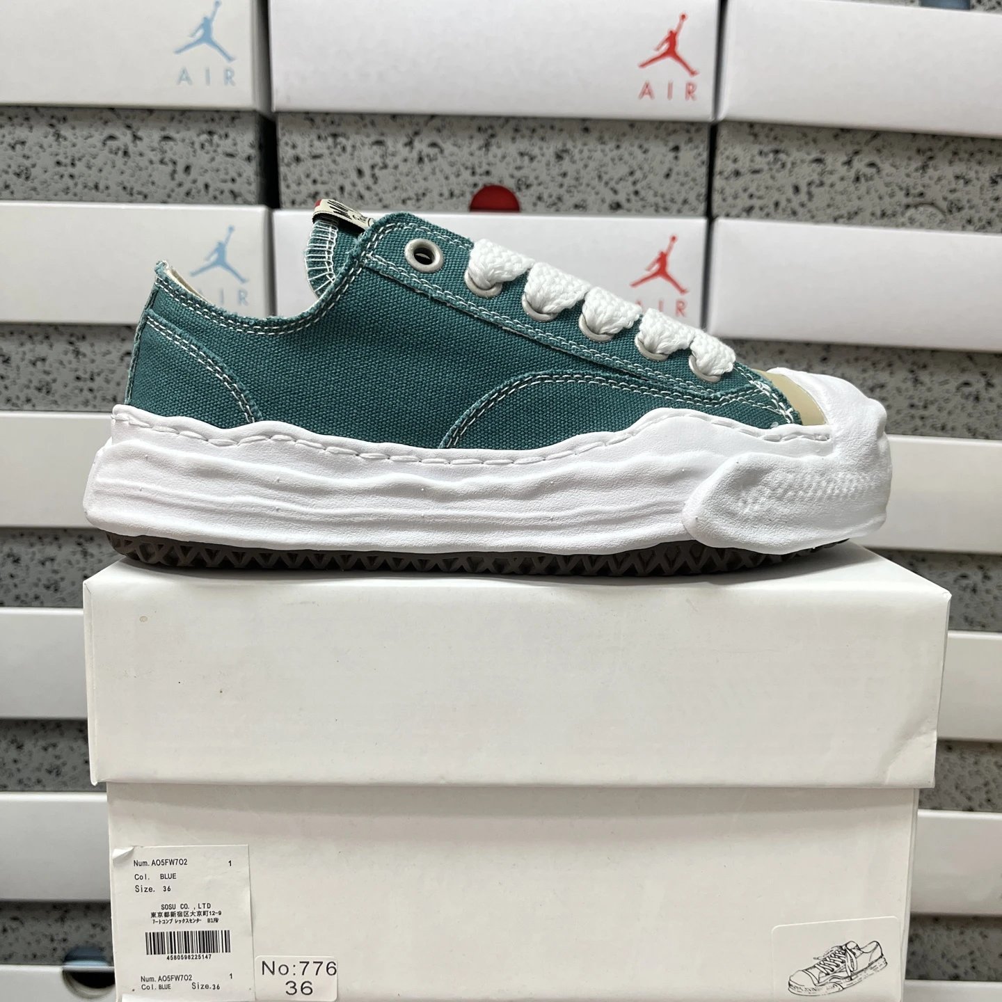 Maison Mihara Yasuhiro Oversized Canvas Sneaker Blue