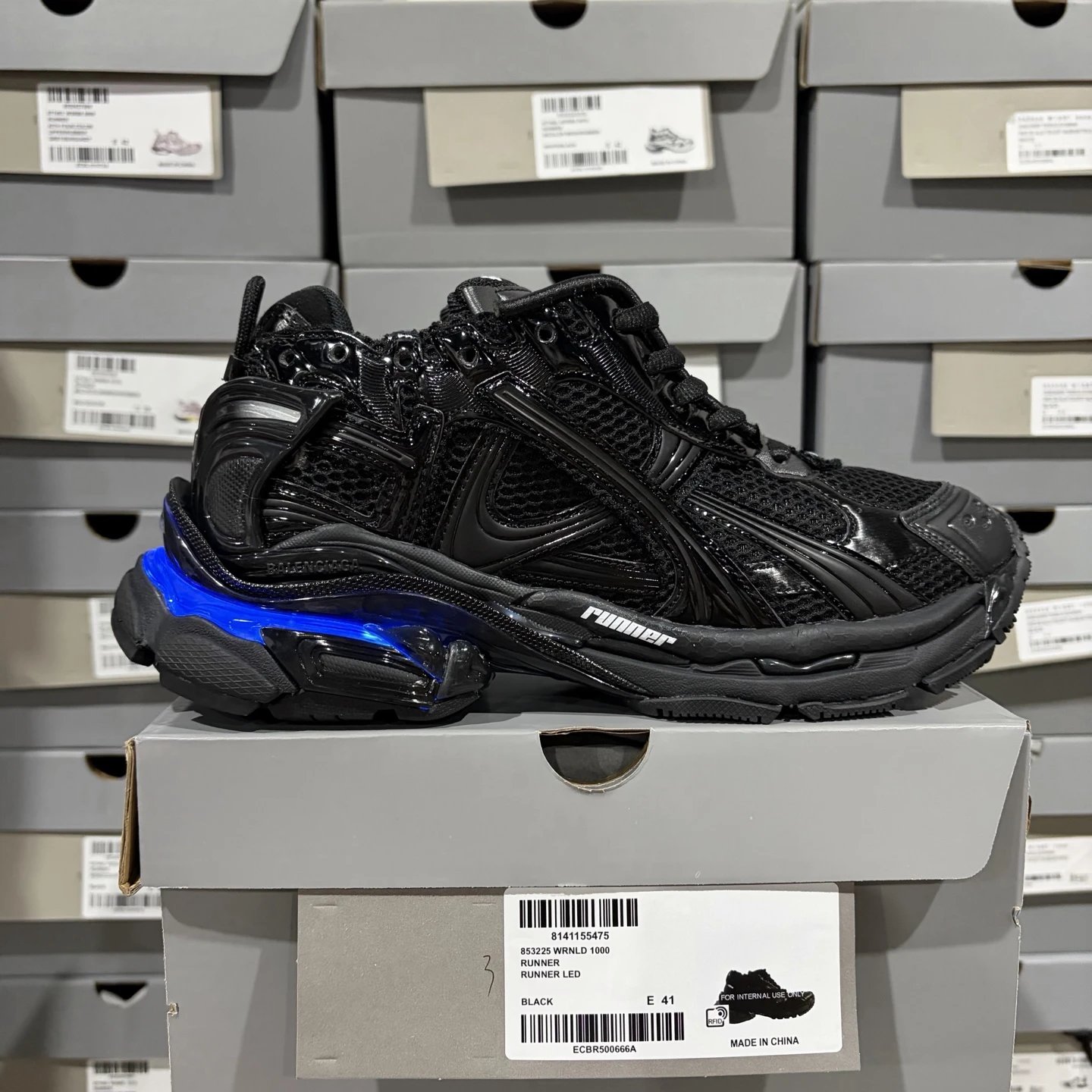 Balenciaga Runner LED Black Sneakers Chunky Sneakers