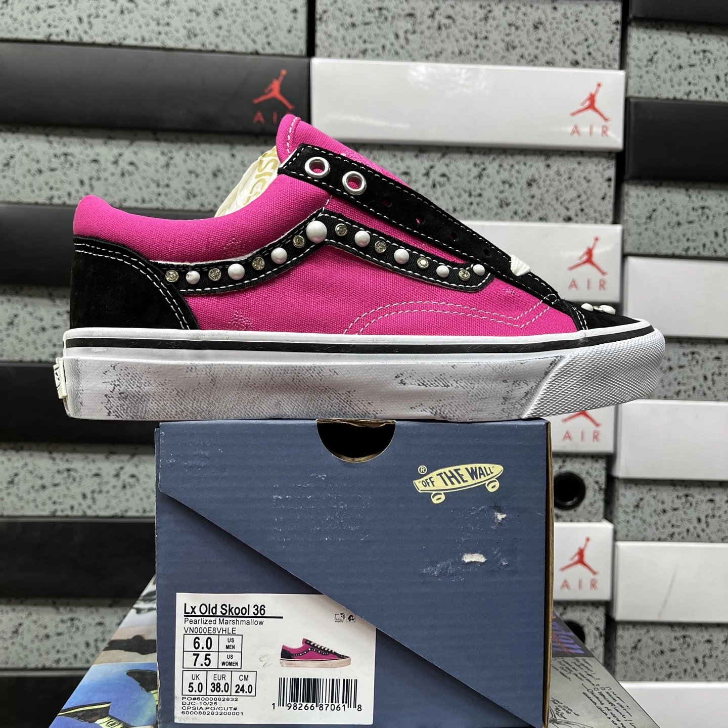 Vans LX Old Skool 36 Pearlized Marshmallow Pink Skateboard Shoes