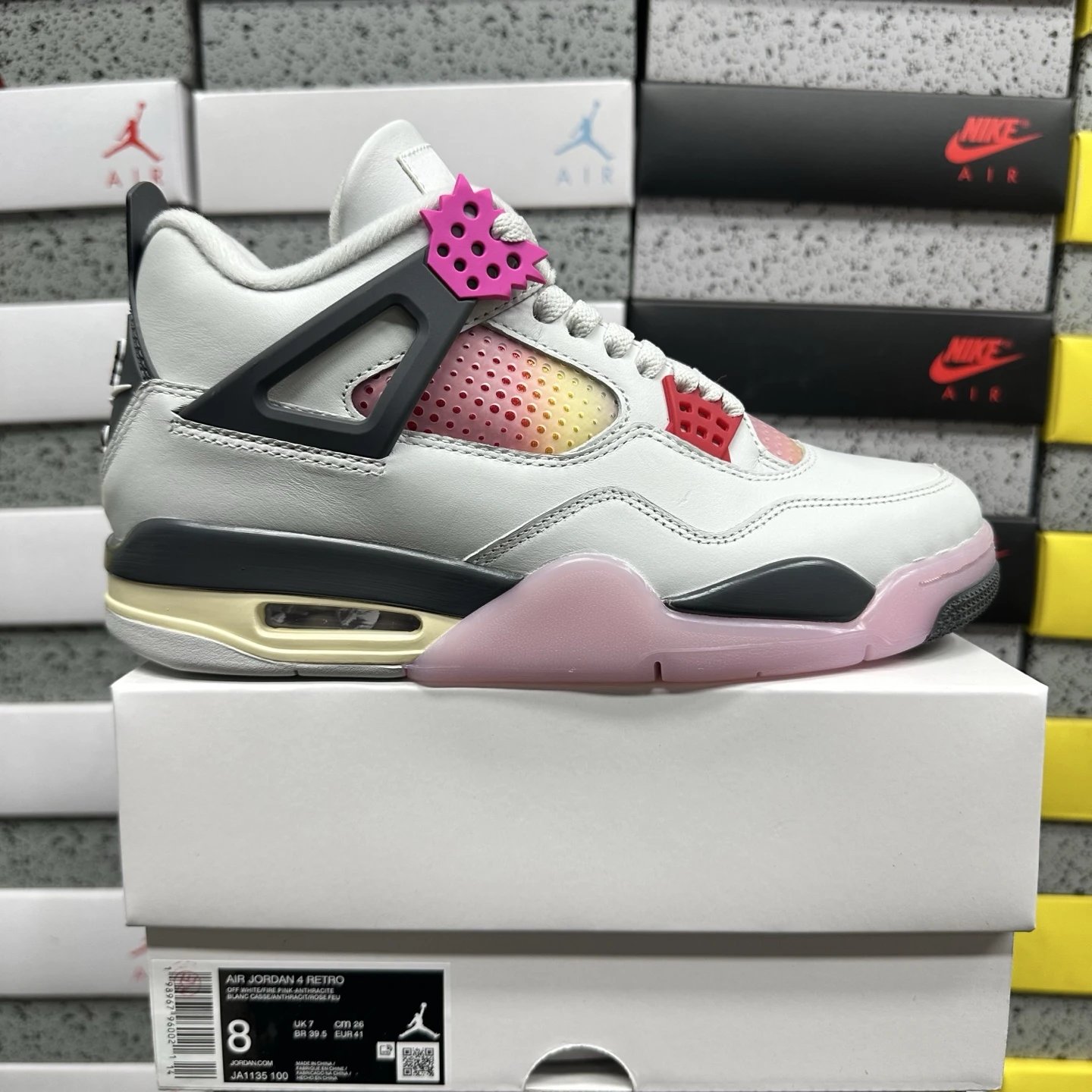 Jordan 4 Retro Fire Pink Anthracite JA1135-100