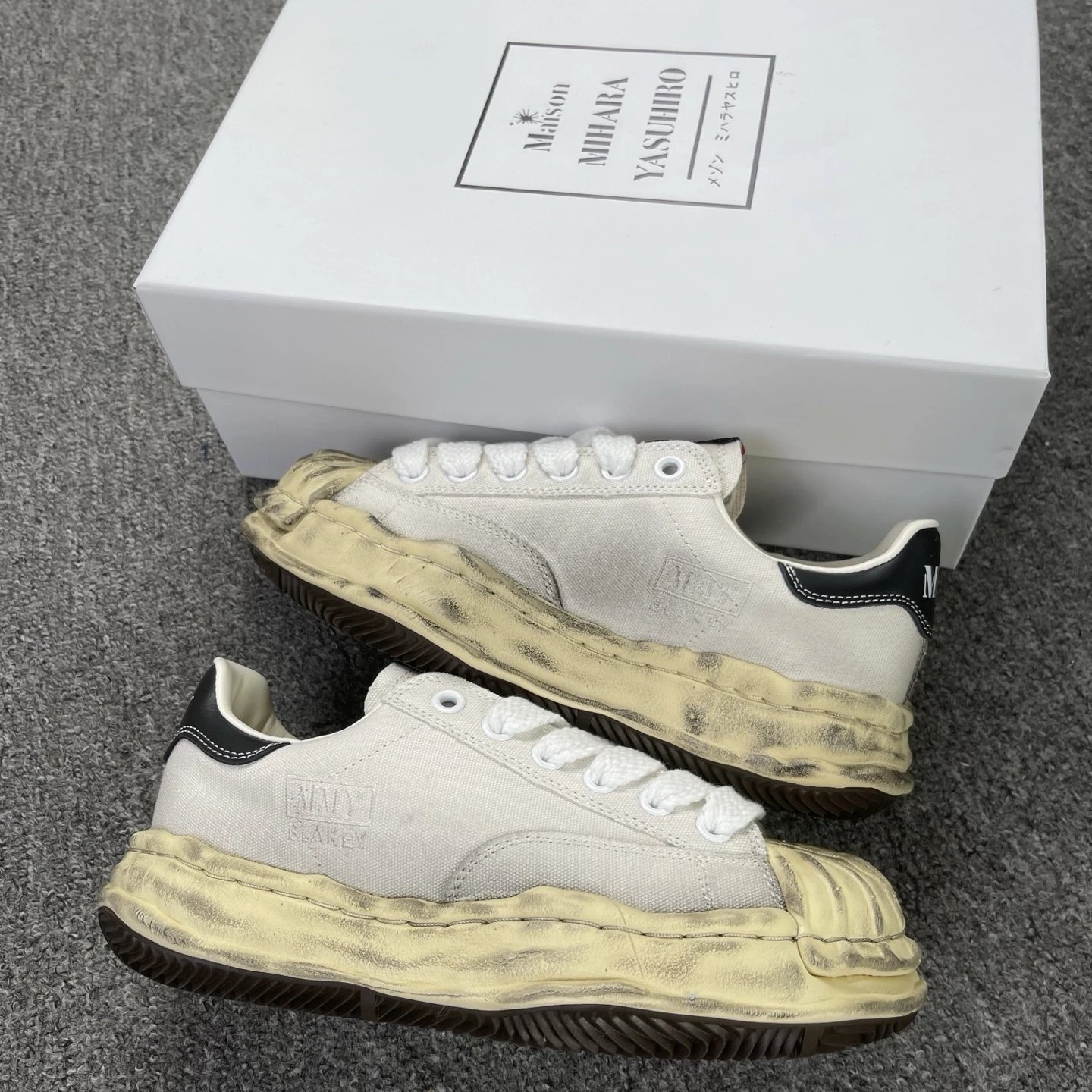 Maison Mihara Yasuhiro Distressed Canvas Sneakers