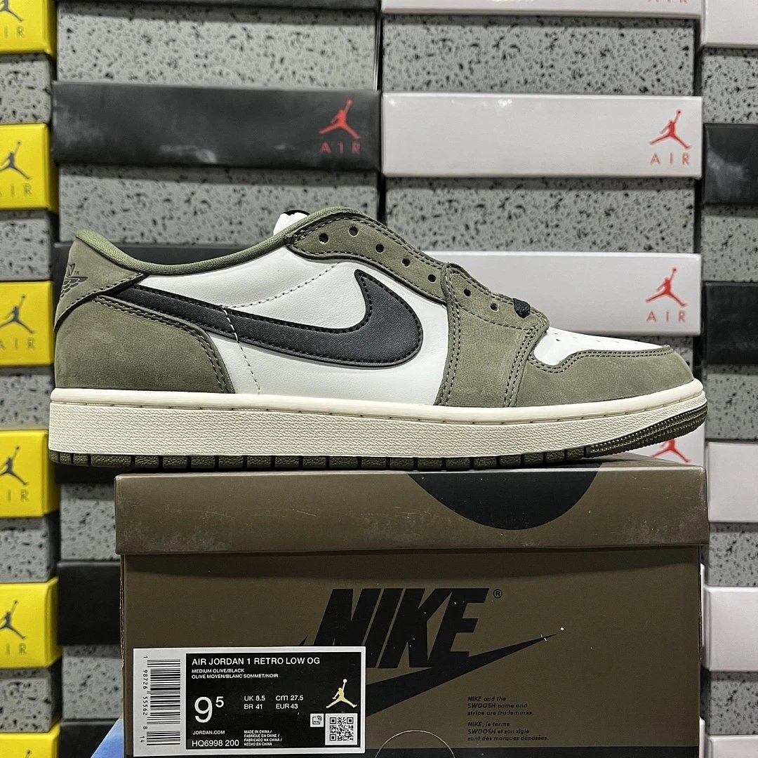 Jordan 1 Retro Low OG Medium Olive HQ6998-200