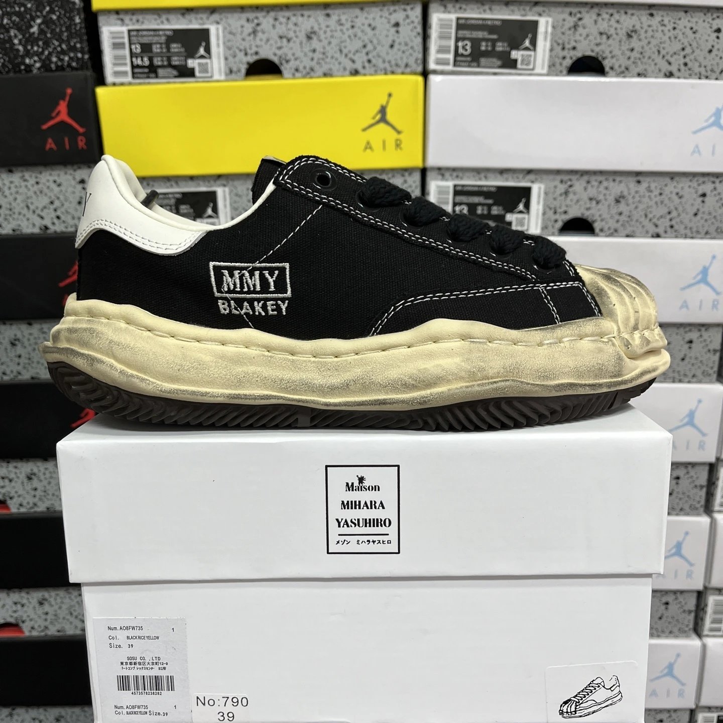Maison Mihara Yasuhiro MM7 Blakey Black Rice Yellow Sneakers