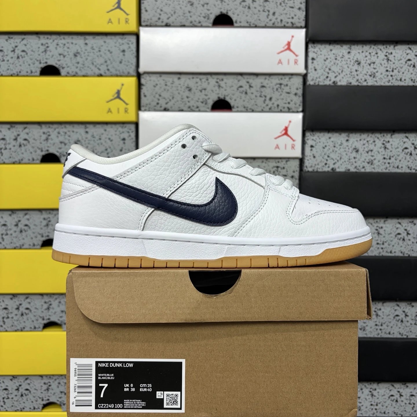 Nike Dunk Low Orange Label White Navy CZ2249-100