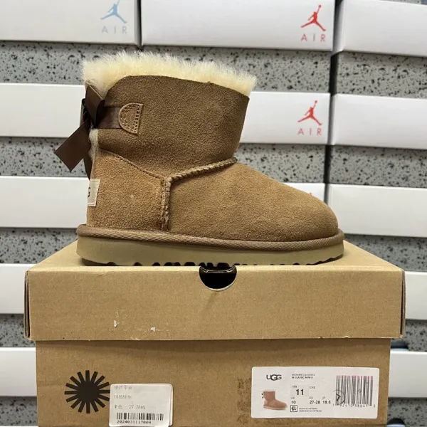 UGG Classic Mini Bailey Bow Chestnut Boots Ankle Boots - 1