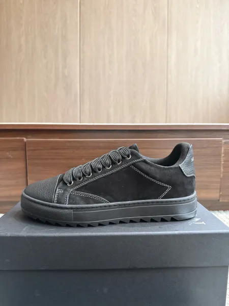 Design Low-Top Suede Sneaker Black - 1