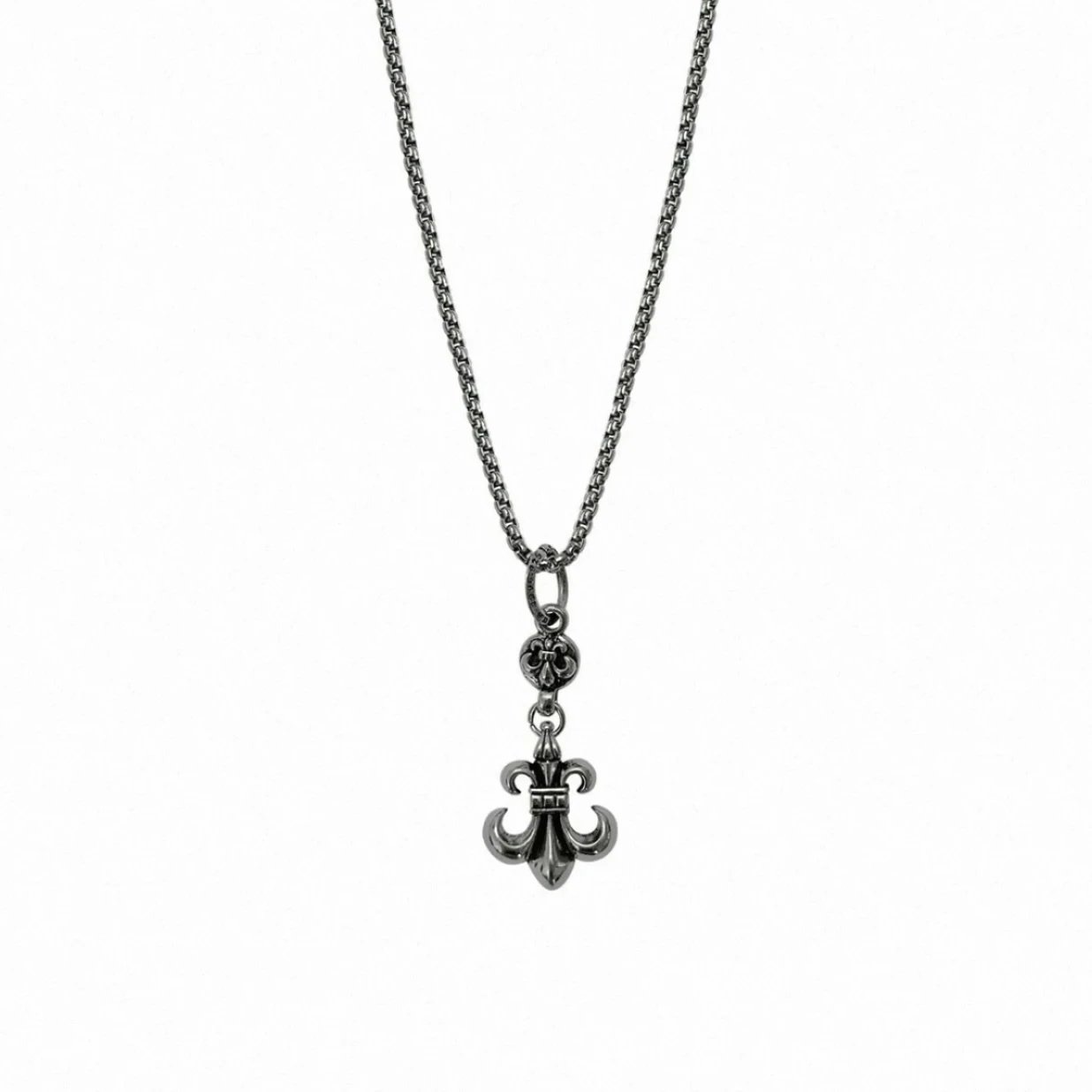 Double Cross Pendant Necklace Punk Style photo 7