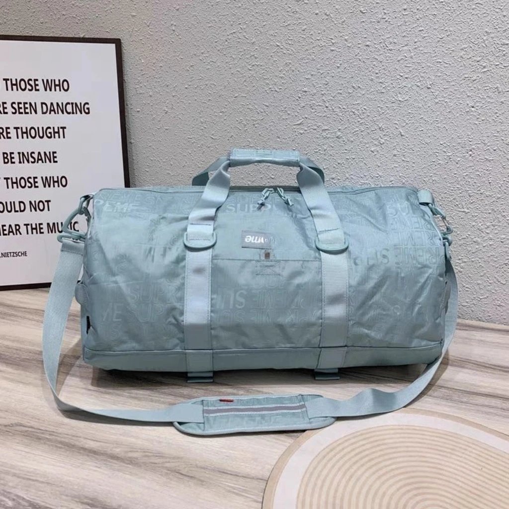 Supreme All Over Print Black Duffle Bag