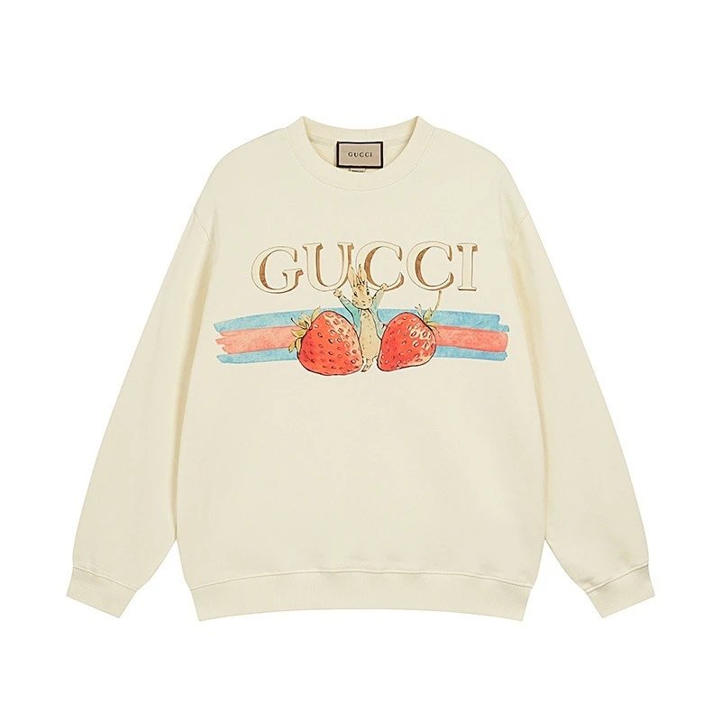 Gucci Graphic Print Cream Casual Sweatshirt