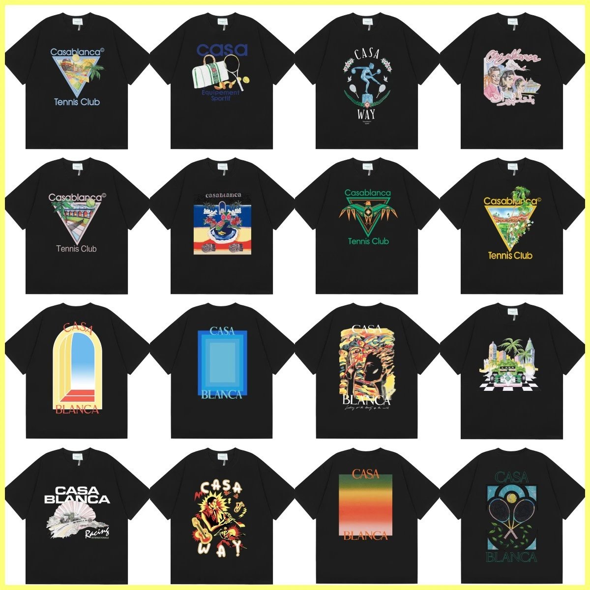 Casablanca Black Graphic T-Shirt