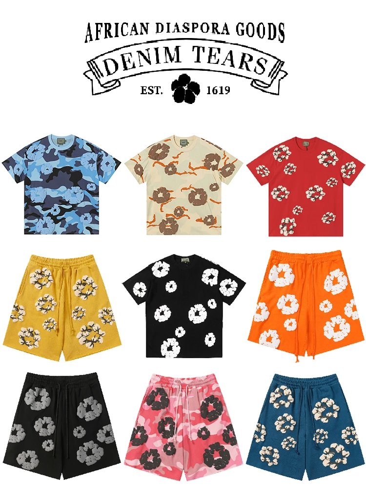 Denim Tears Printed T-Shirt and Shorts
