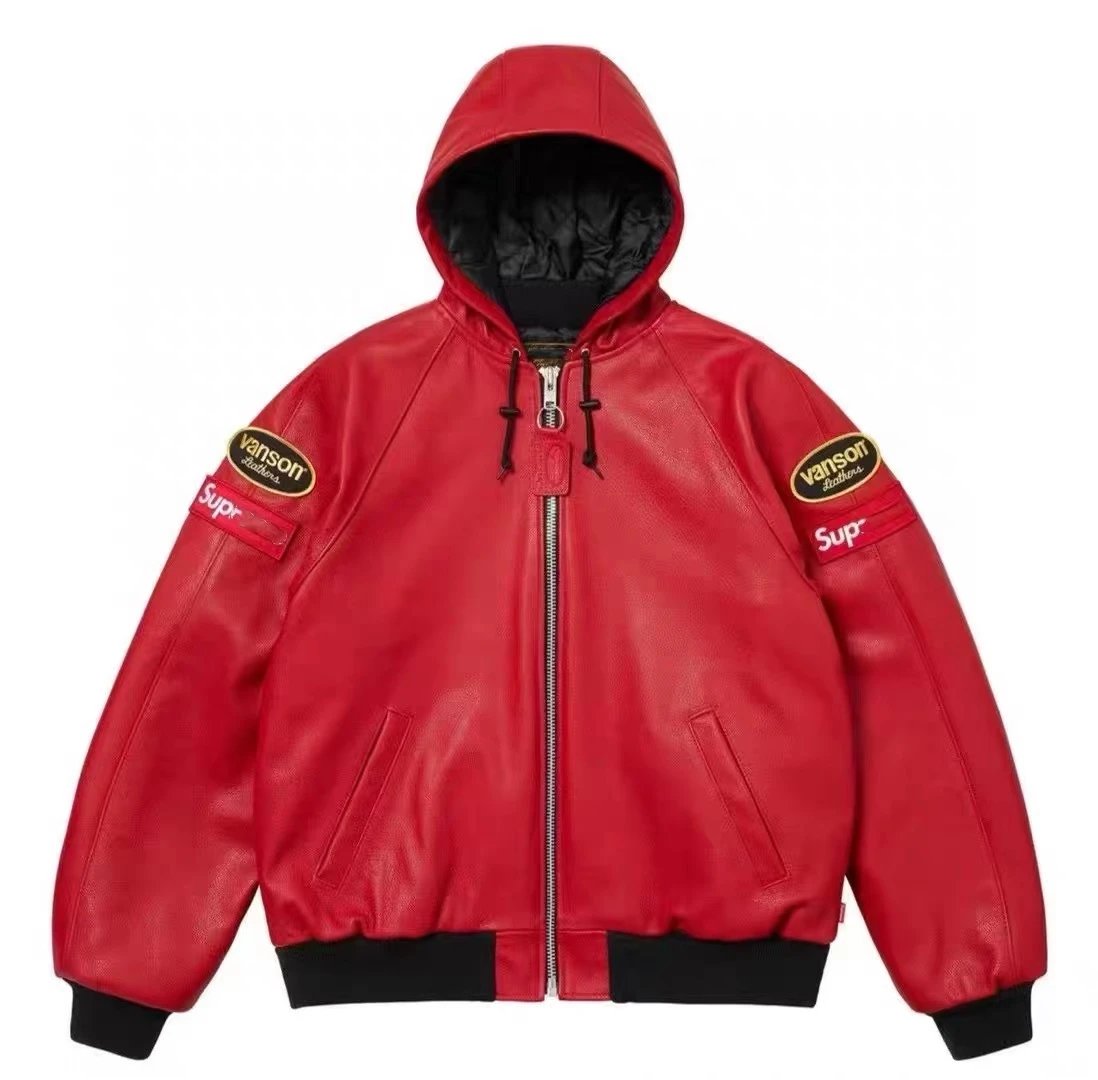 Supreme x Vans On Leathers Collaboration Hooded Leather Jacket photo 2