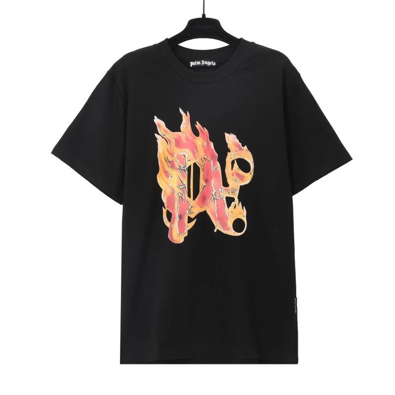 Palm Angels Graphic Print Black White Streetwear T-Shirt