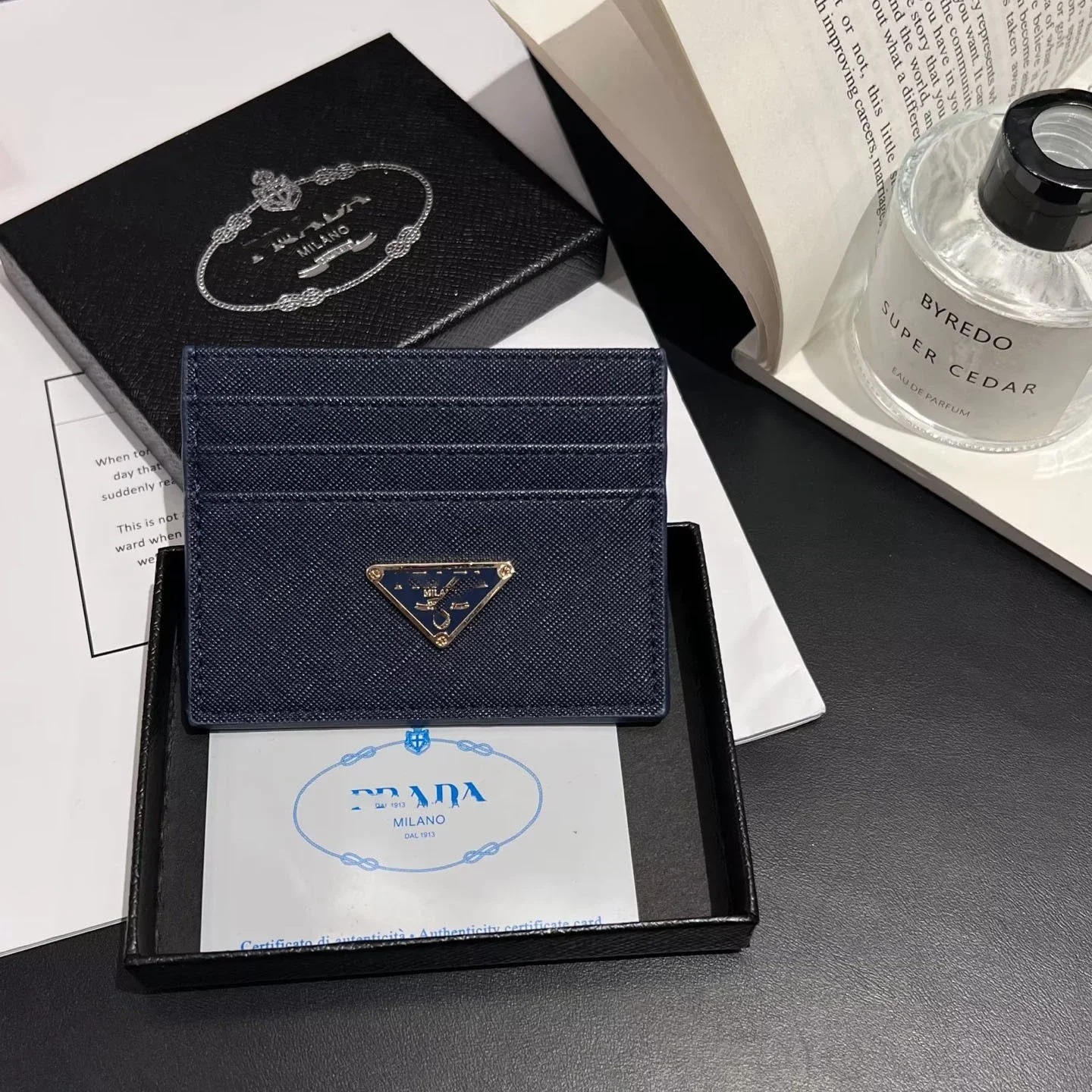 Prada Navy Cardholder